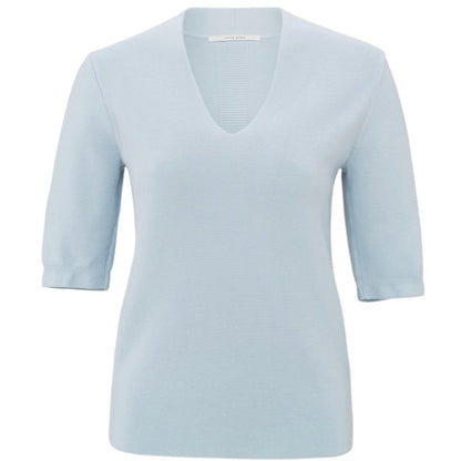 Yaya Top V-Hals Dawn Blue - Peet kleding