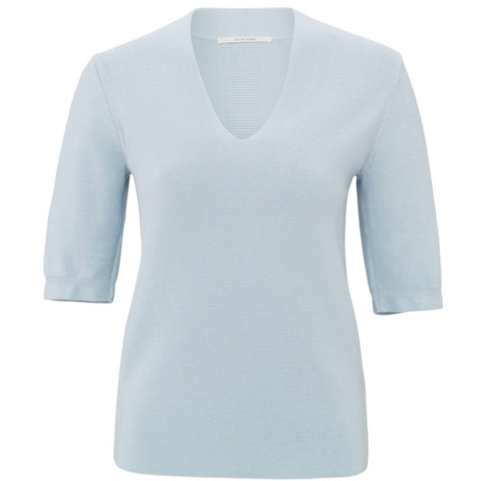 Yaya Top V-Hals Dawn Blue - Peet kleding