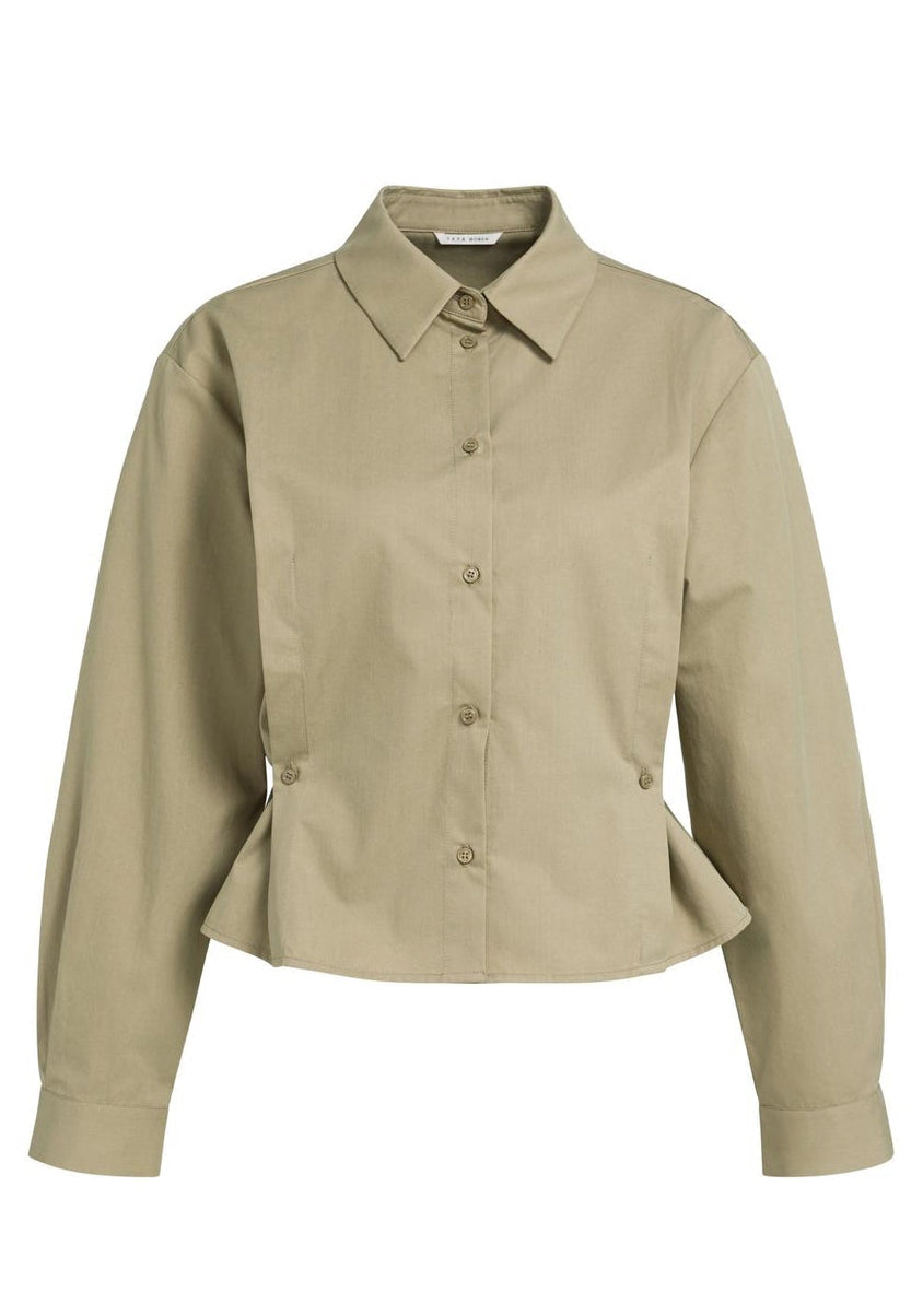 Yaya Blouse Poplin Elmwood Green