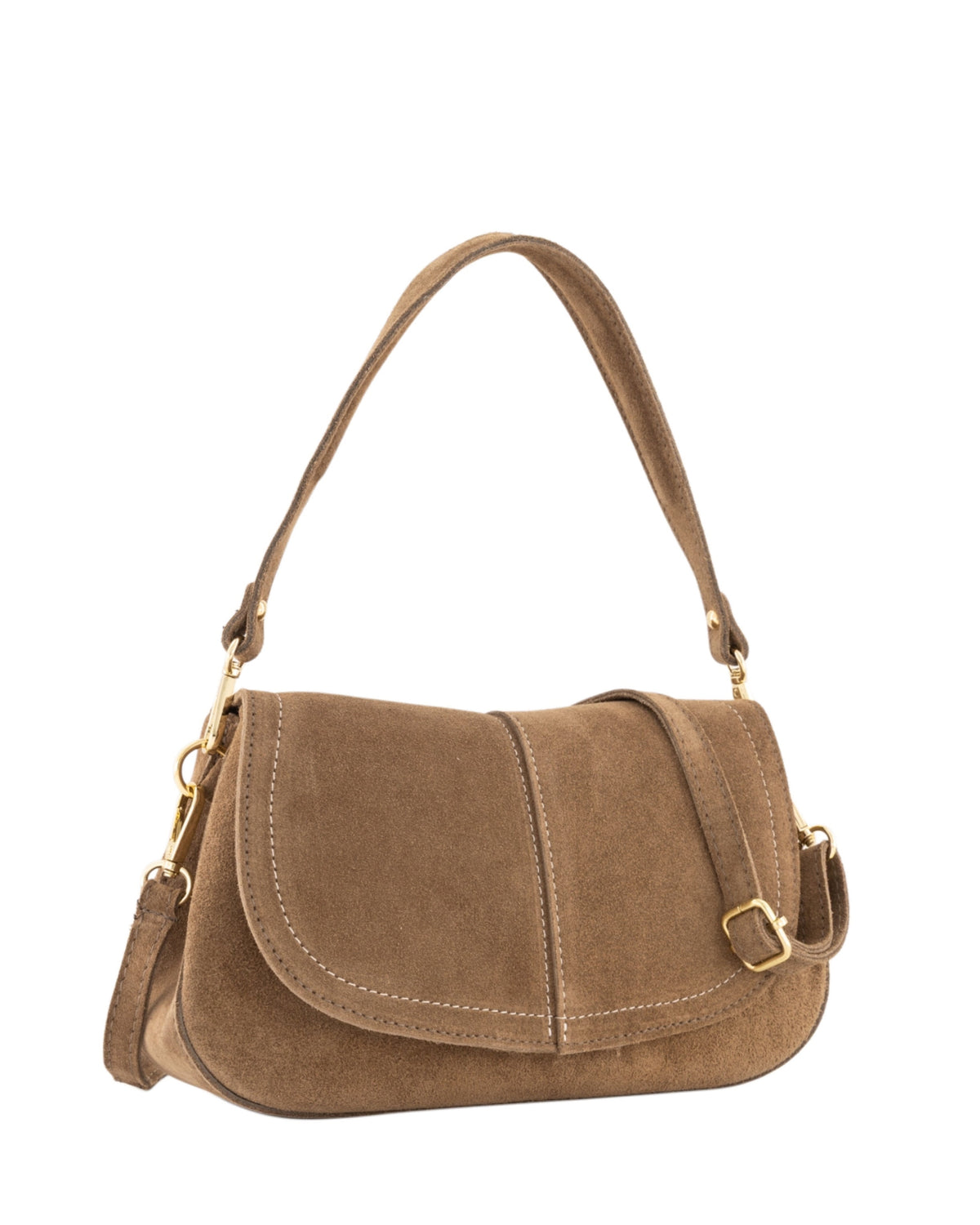Tas Catania Suede Taupe - Peet kleding
