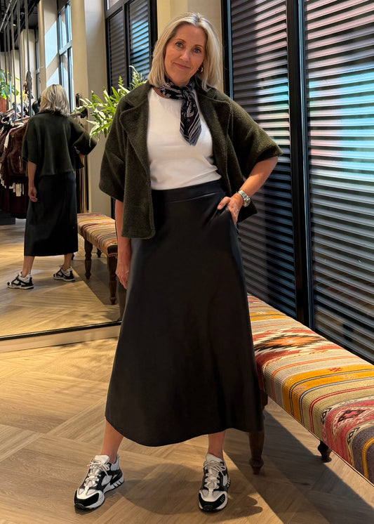 Rok Miriam Leather Zwart - Peet kleding