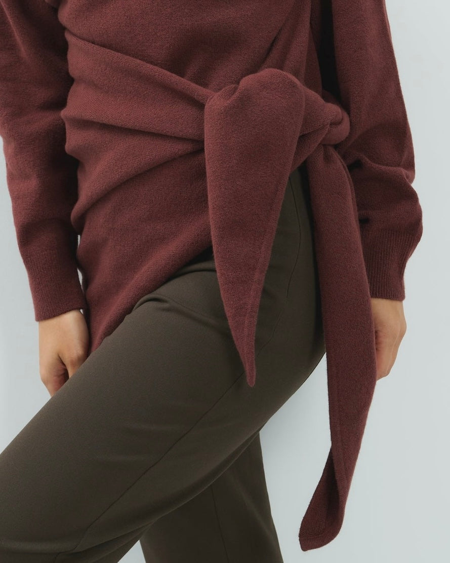 Yaya Sjaal Chocolat Red - Peet kleding