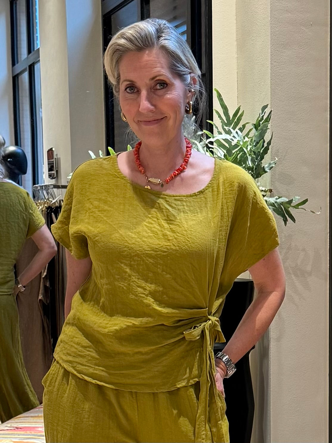 Top Amber Olijf - Peet kleding