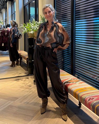 Blouson Wave Jeansblauw