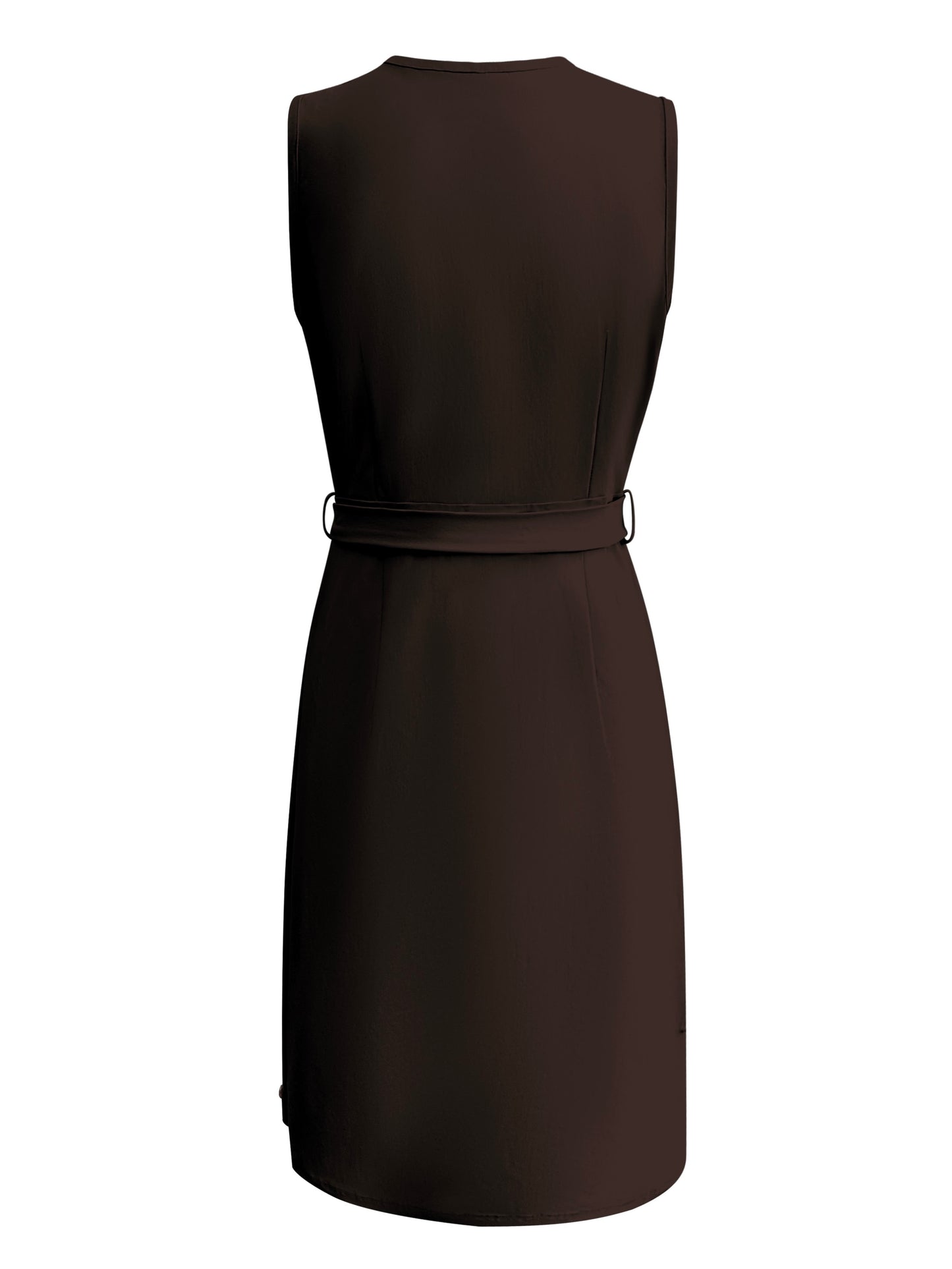 Triple Nine Travel Jurk Rosalie Donkerbruin - 51820 - Peet kleding