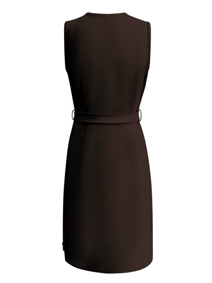Triple Nine Travel Jurk Rosalie Donkerbruin - 51820 - Peet kleding