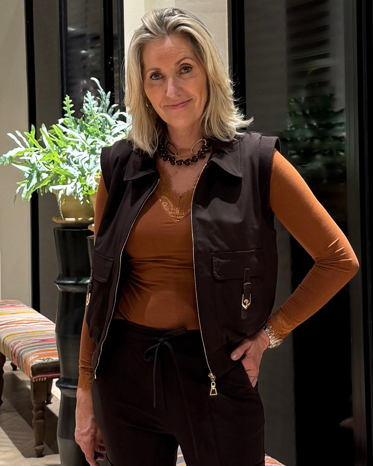 Triple Nine - Bodywarmer Joly Donkerbruin - 92420