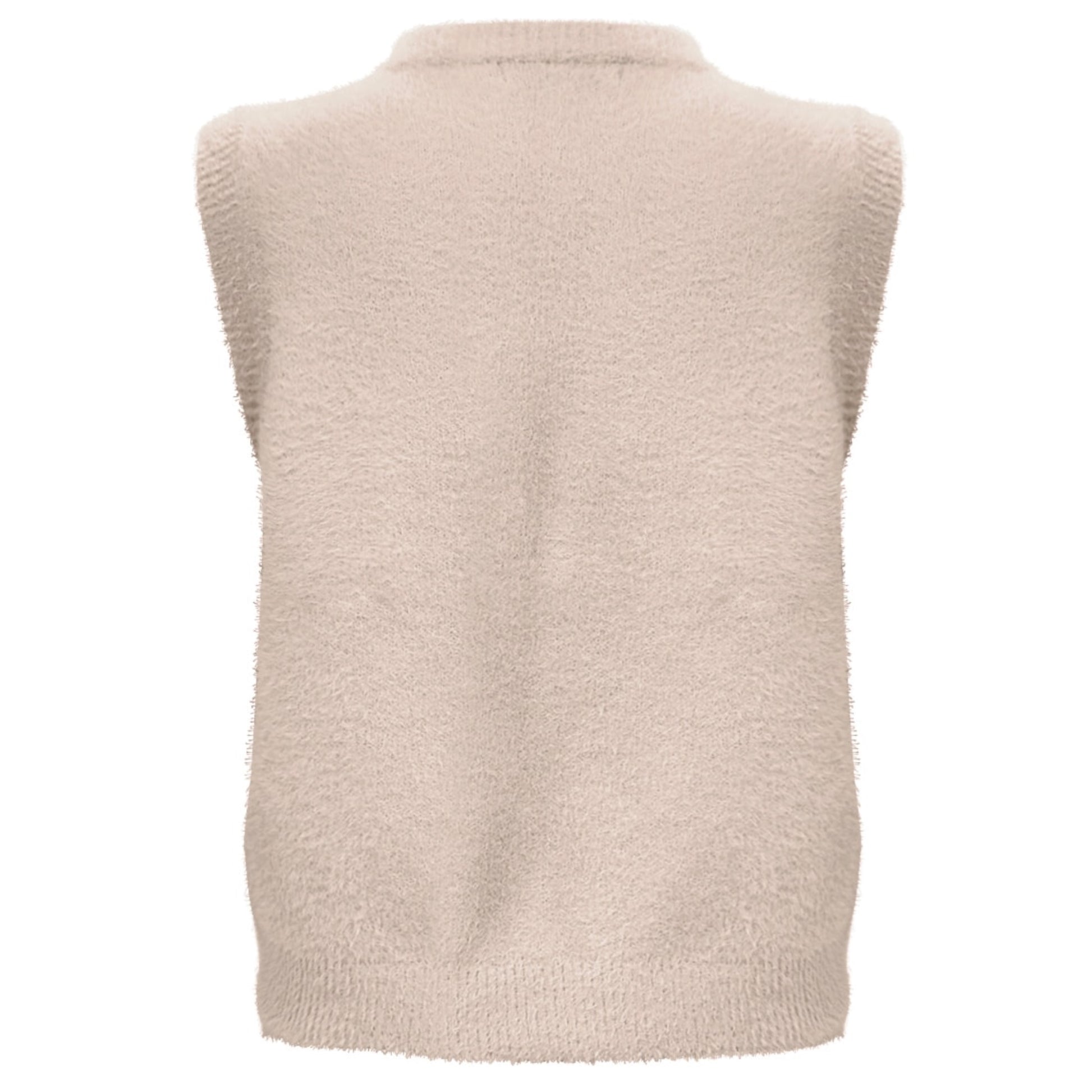Triple Nine - Fluffy Gilet Inky Beige - 9001 - Peet kleding