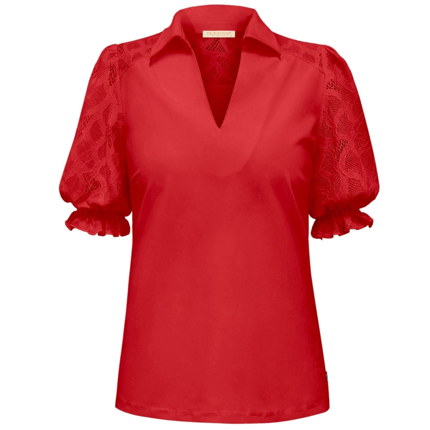 Triple Nine - Travel Top Crochet Rood - 6918 - Peet kleding
