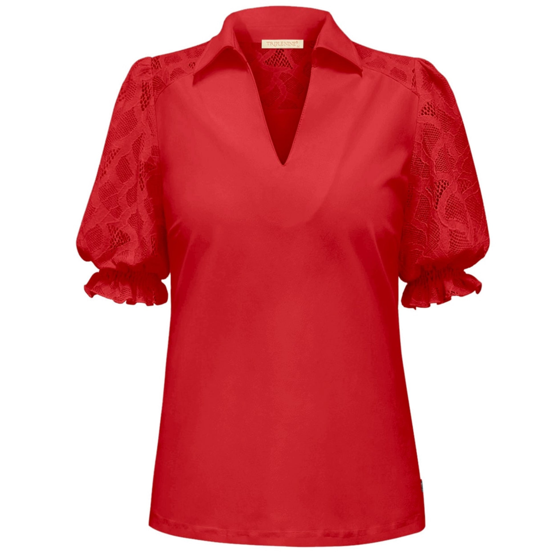 Triple Nine - Travel Top Crochet Rood - 6918 - Peet kleding