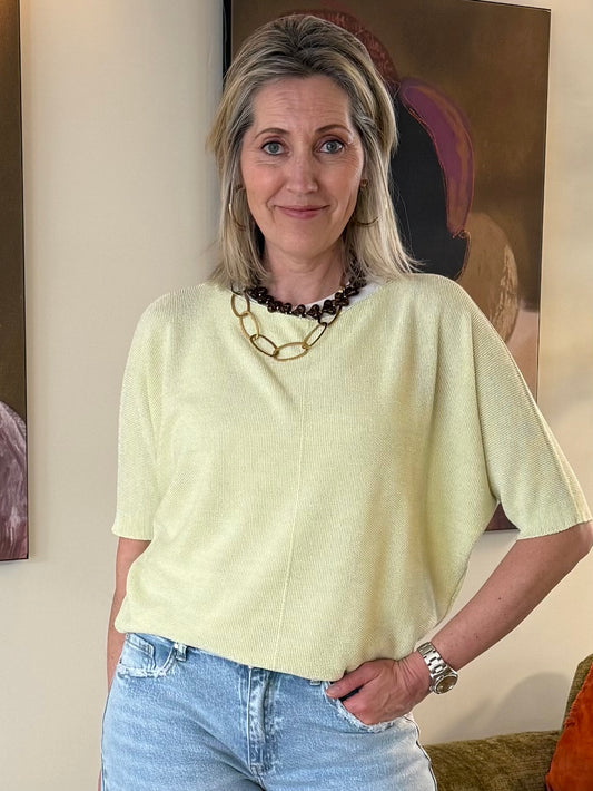 Top Olivia Butteryellow - Peet kleding