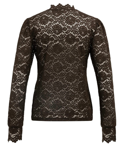 Yaya Lace Top Delicio Brown - Peet kleding