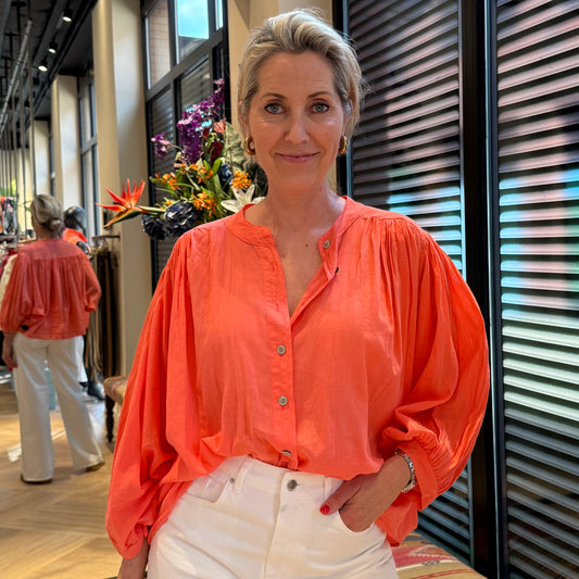 Blouse Flowy Koraal - Peet kleding