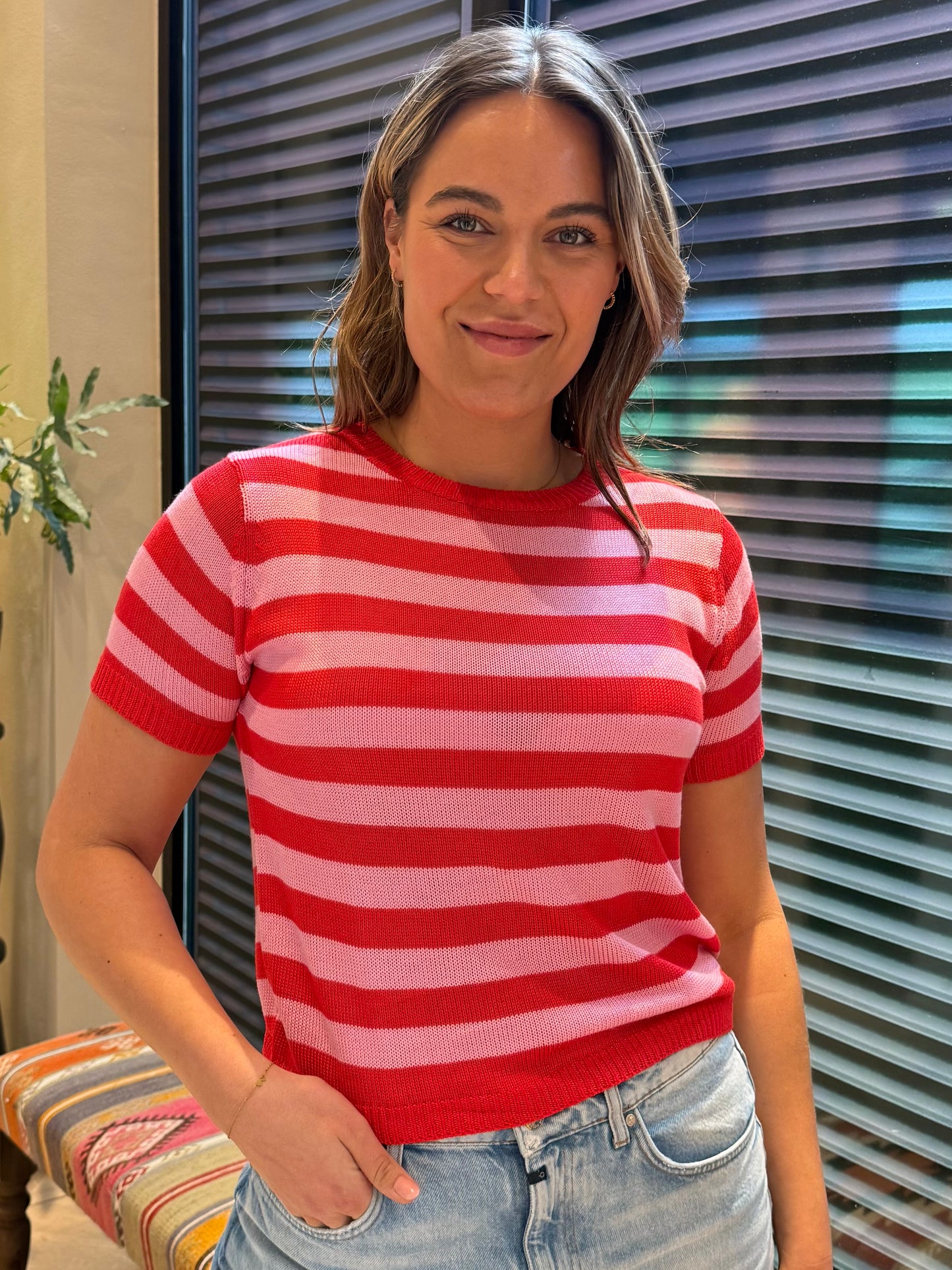 Azzurro Top Meggie Roze Rood - Peet kleding