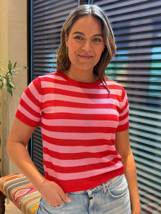 Azzurro Top Meggie Roze Rood - Peet kleding