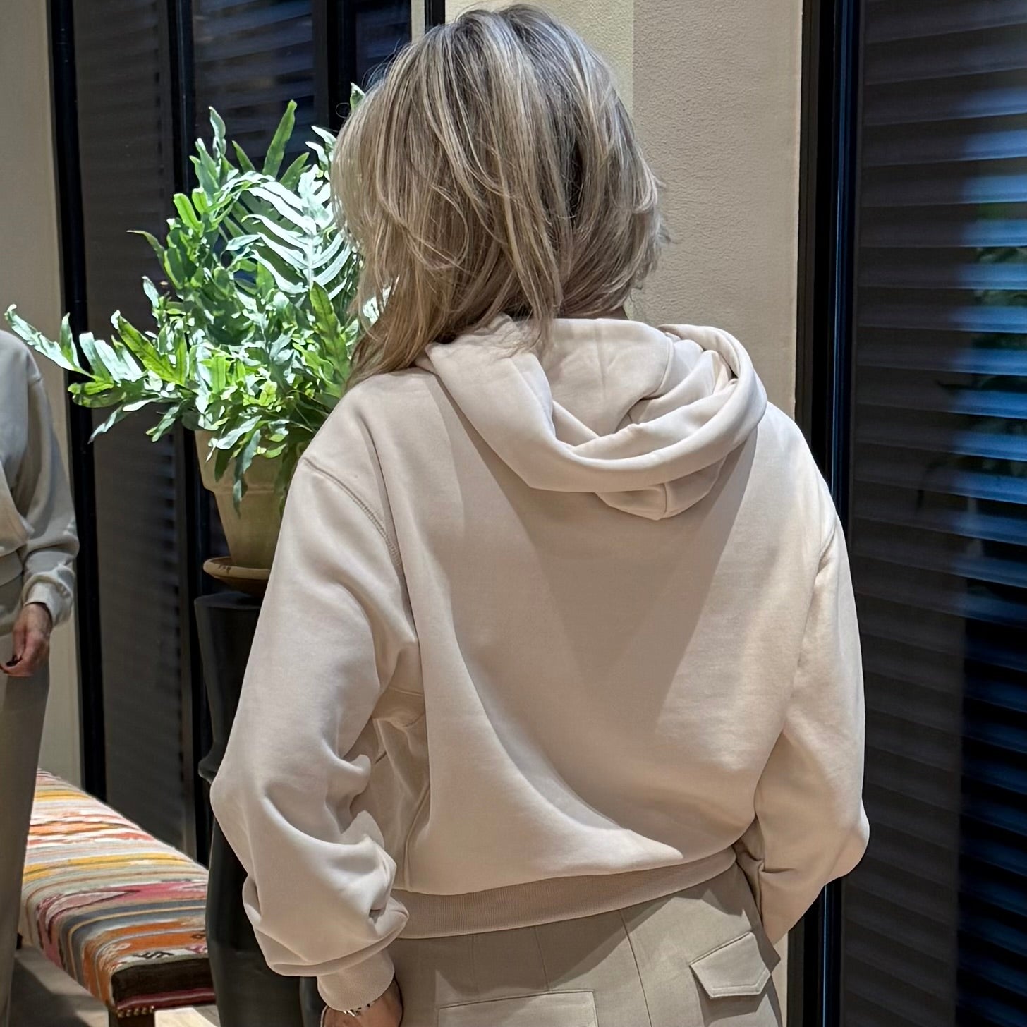 Yaya Hoodie Sweater Ecru - Peet kleding
