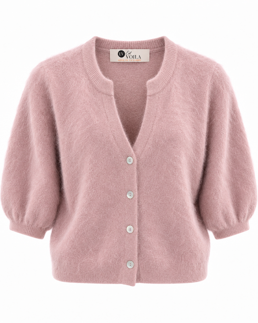 Angora Vest Spike Zachtroze