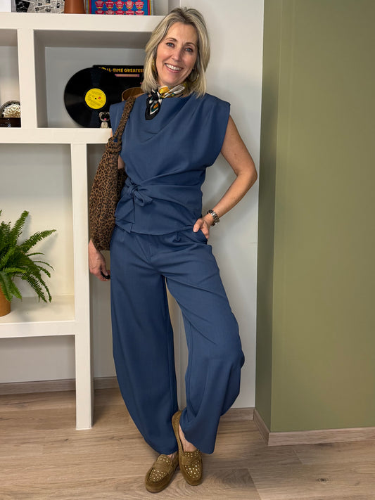 Ambika Broek Nina Barrel Jeansblauw - Peet kleding