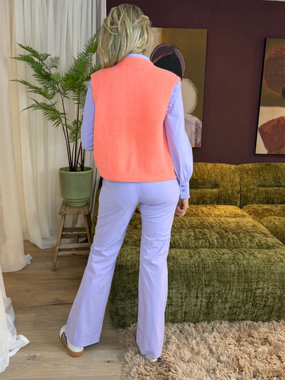 Triple Nine - Fluffy Gilet Inky Koraal - 9001 - Peet kleding