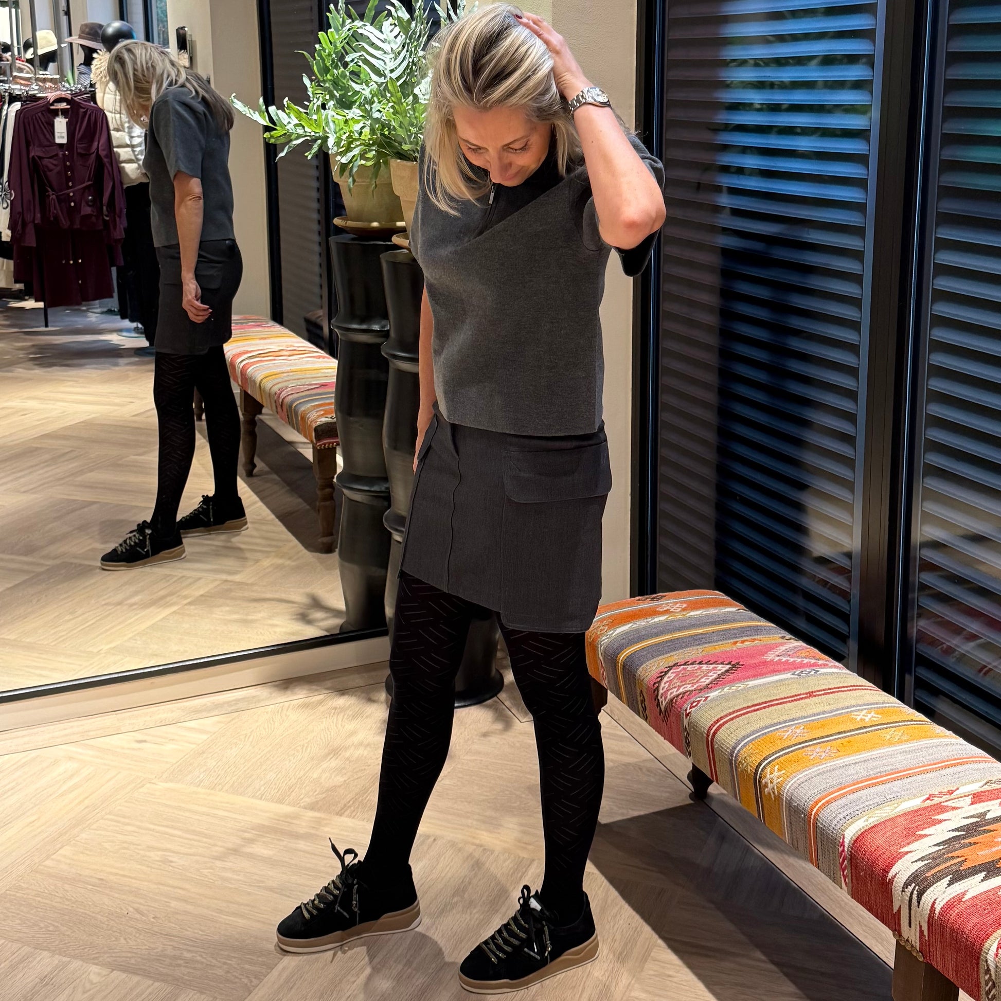 Yaya Rok Cargo Anthracite - Peet kleding