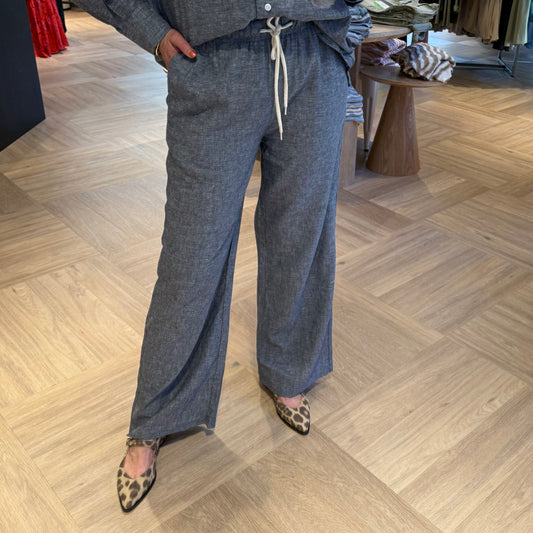 With Black Brina Pants Blauw - Peet kleding