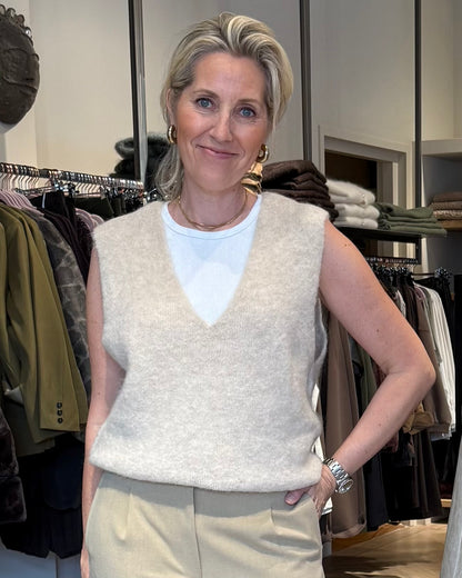 Yaya Spencer V-neck Beige