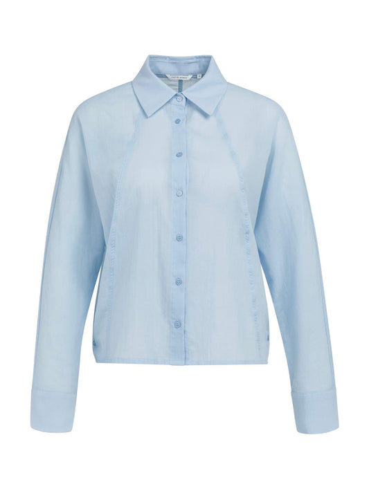 Yaya Blouse Naden Lichtblauw - Peet kleding