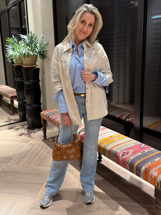 Blouse Poppy Lichtblauw - Peet kleding