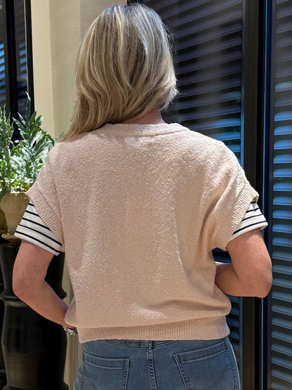 Red Button Vest Lesley Popcorn Blossom - Peet kleding