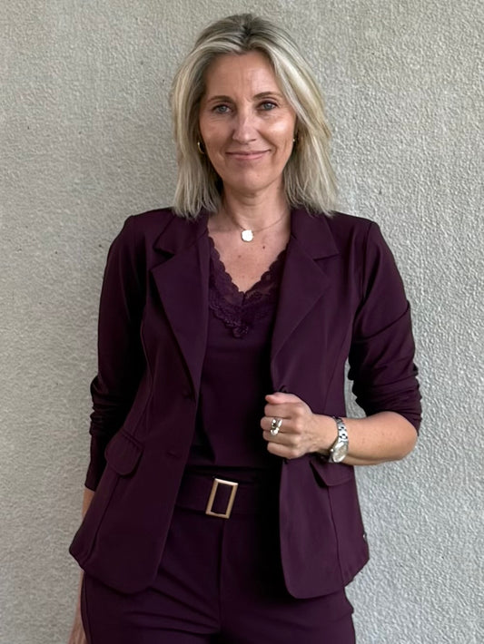 Triple Nine - Travel Blazer Francis Aubergine - 3101 - Peet kleding