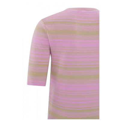 Yaya Streep Sweater Roze Beige - Peet kleding