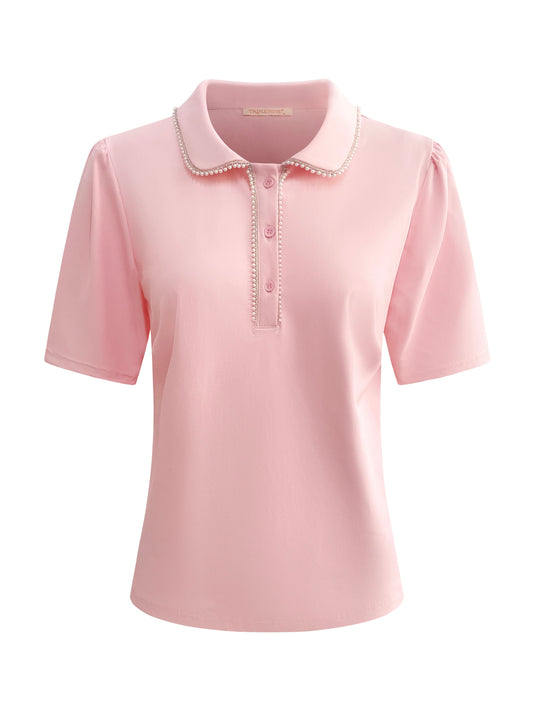 Triple Nine Travel Top Cherie Poederroze - 6941 - Peet kleding