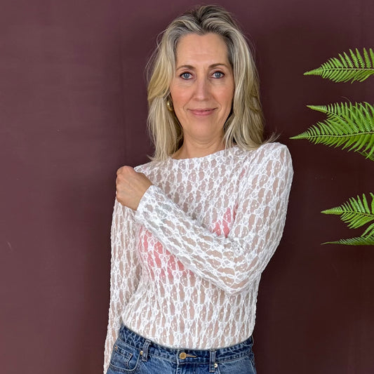 Top Diva Kant Wit - Peet kleding