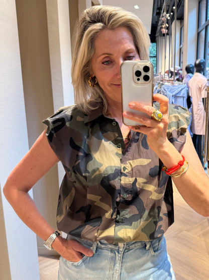 Blouse Camouflage Groen - Peet kleding
