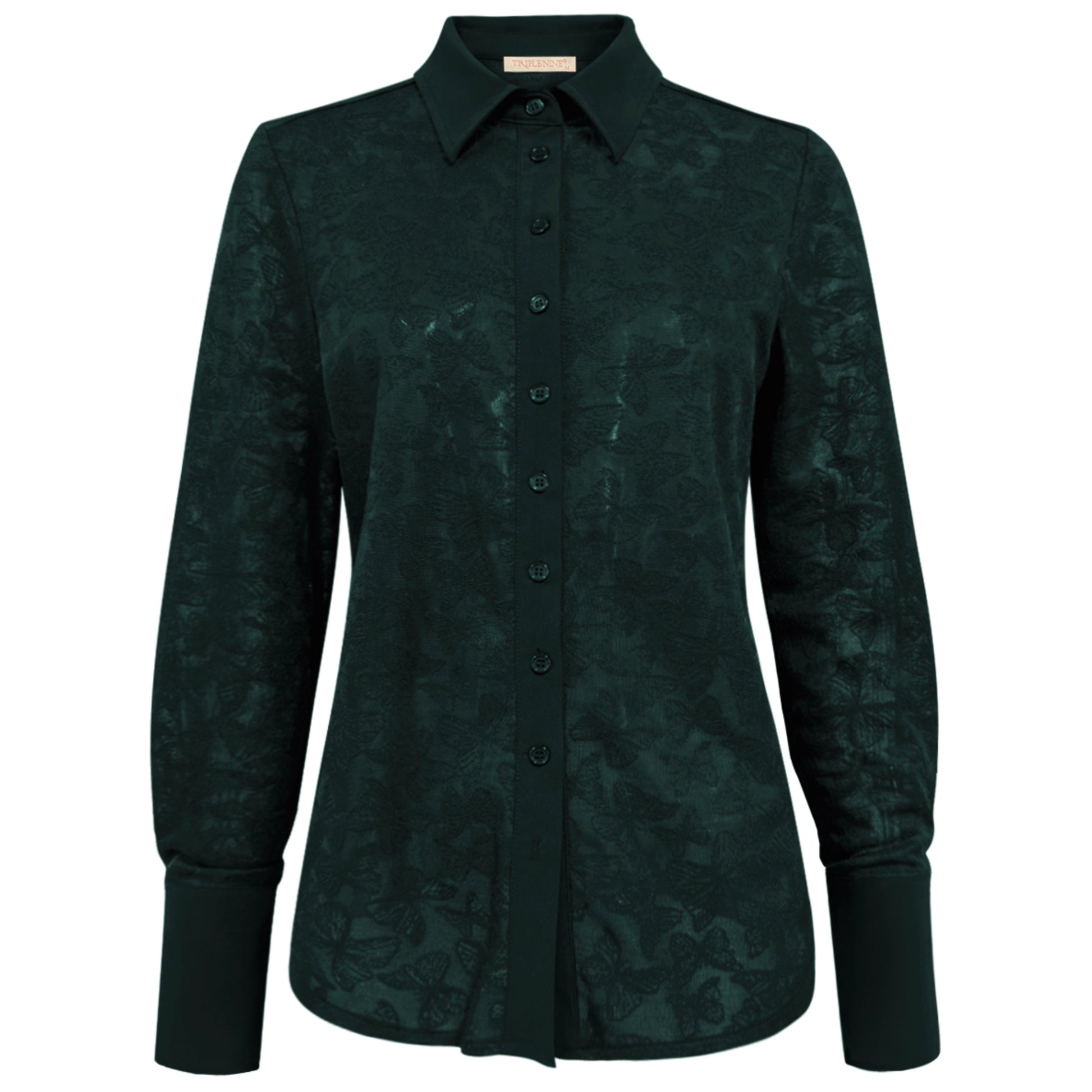 Triple Nine - Travel Blouse Butterfly Groen - 5920 - Peet kleding