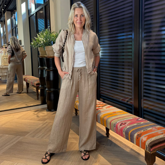 Linnen Broek Margy Zand - Peet kleding