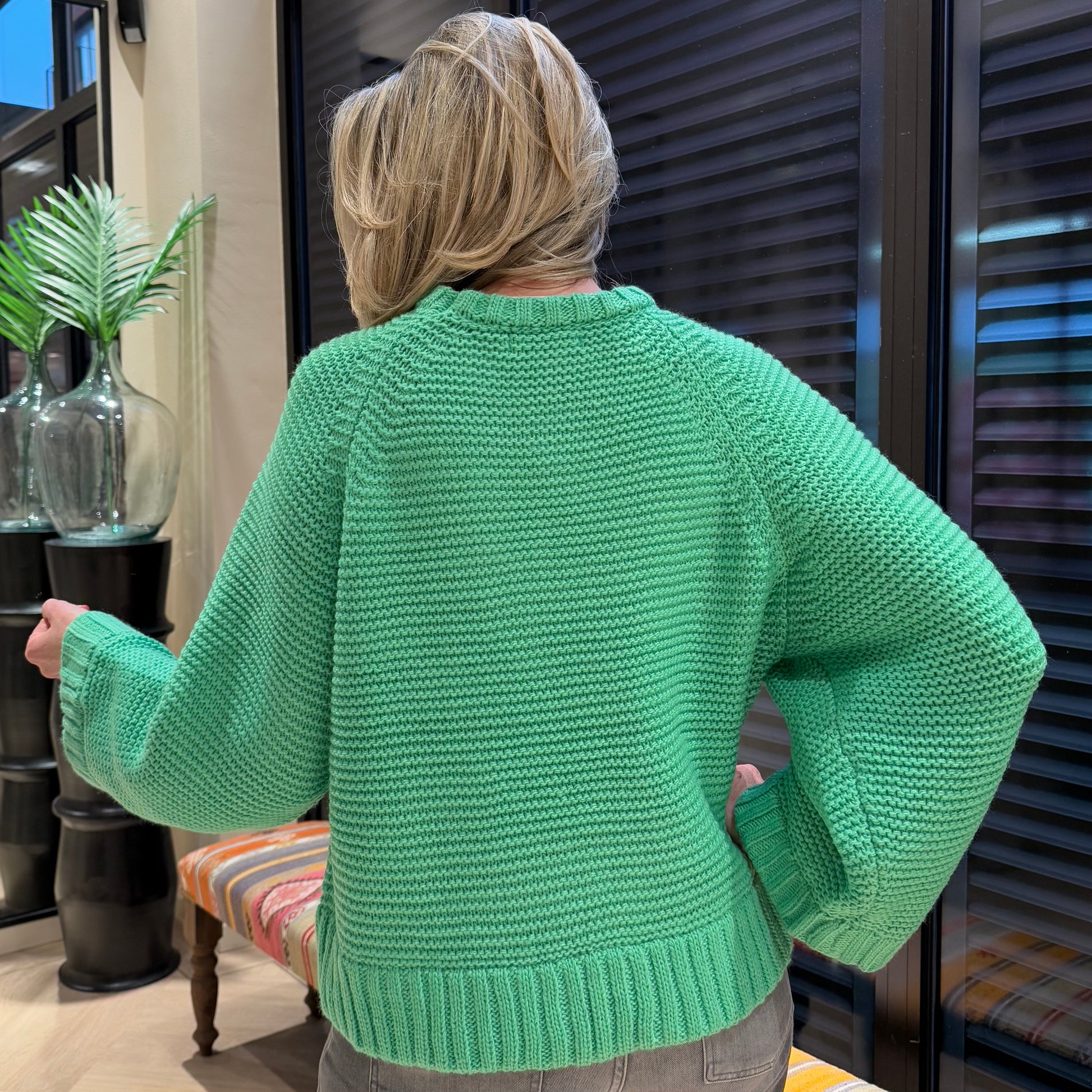 Azzurro Trui Lena Groen - Peet kleding