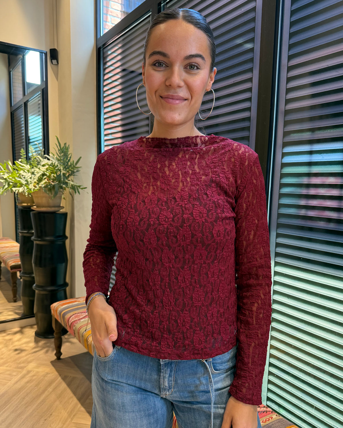 Top Diva Kant Bordeaux