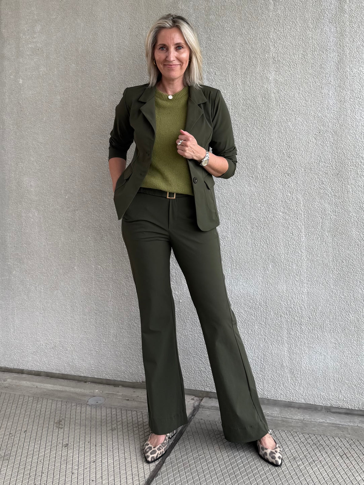 Triple Nine - Travel Broek Joy Olijfgroen - 3002 - Peet kleding