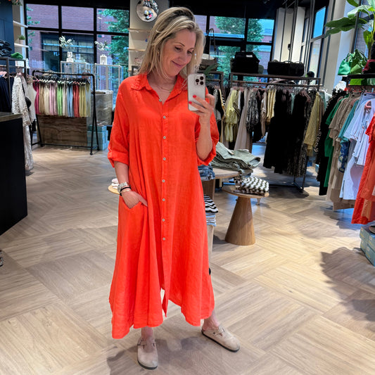 Jurk Nice Koraal - Peet kleding