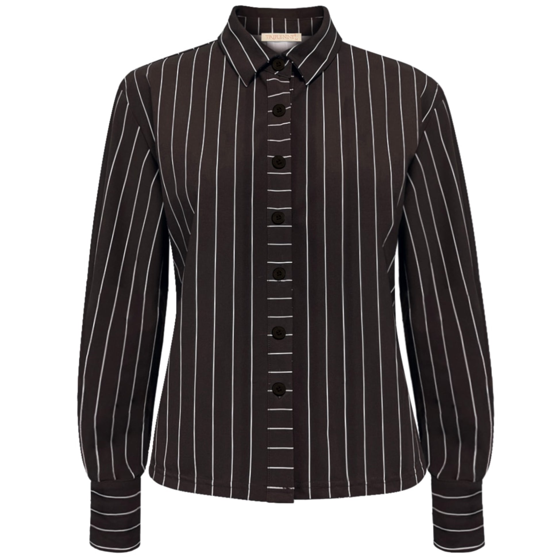 Triple Nine - Travel Blouse Chalke Donkerbruin - 5921 - Peet kleding