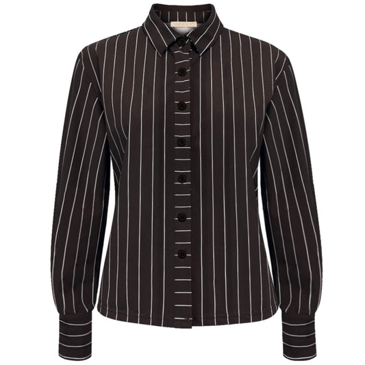 Triple Nine - Travel Blouse Chalke Donkerbruin - 5921 - Peet kleding