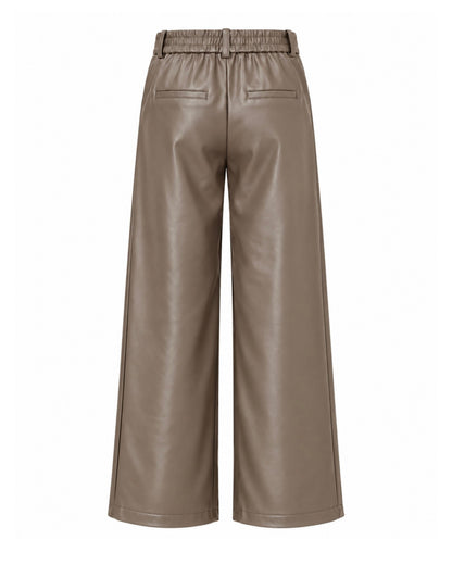 Broek Sarah Leather Taupe