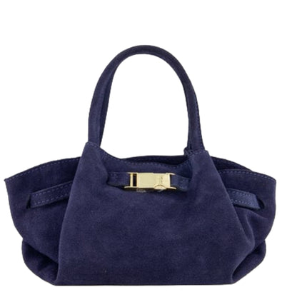 Handtas Leonie Suede Navy - Peet kleding