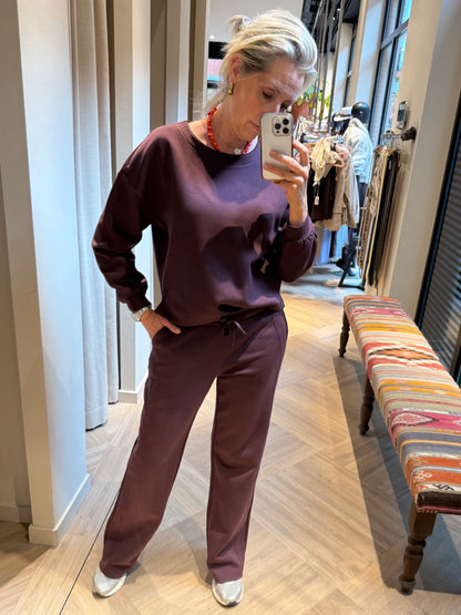 Red Button Colette Scuba Pant Burgundy - Peet kleding