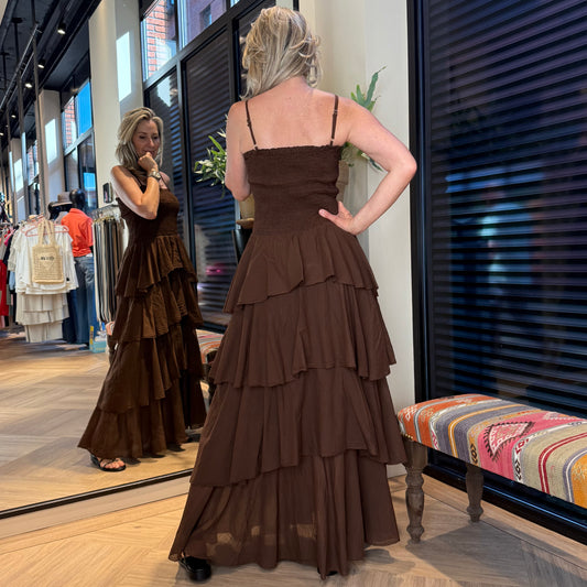 Jurk Maartje Roezels Bruin - Peet kleding