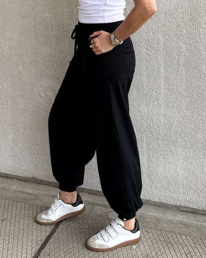 Triple Nine - Travel Broek Balloon Zwart - 3004 - Peet kleding