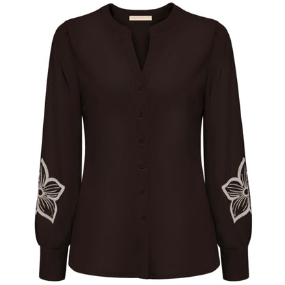 Triple Nine - Travel Blouse Jolie Donkerbruin - 5924 - Peet kleding