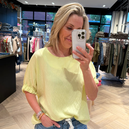 Azzurro Blouse Zia Geel - Peet kleding