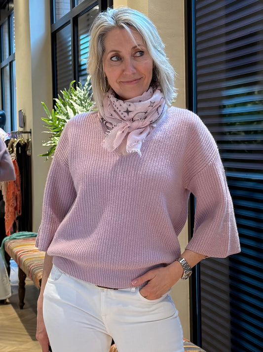 Sjaal Fee Paisley Zachtroze - Peet kleding